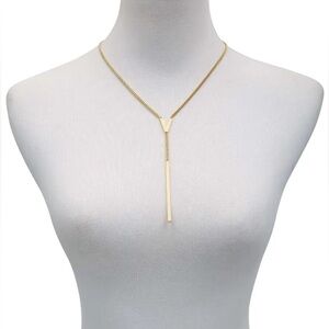 Vince Camuto Gold V Lariat Necklace